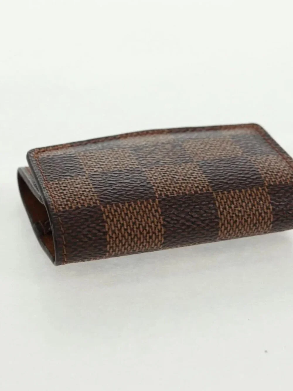 LOUIS VUITTON Damier Ebene Buton De Manchette Fleur Case